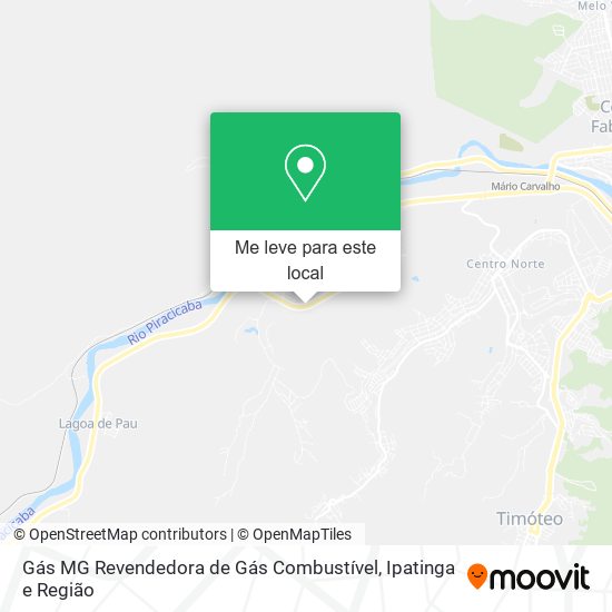 Gás MG Revendedora de Gás Combustível mapa