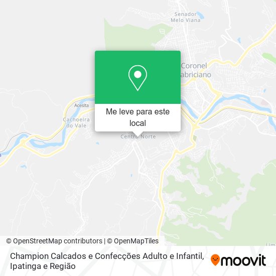 Champion Calcados e Confecções Adulto e Infantil mapa