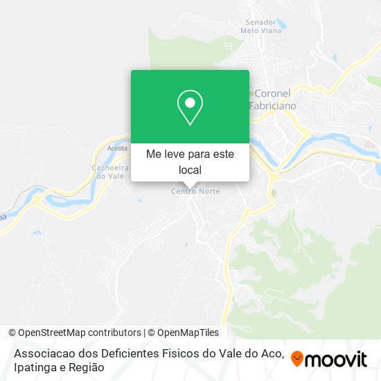 Associacao dos Deficientes Fisicos do Vale do Aco mapa