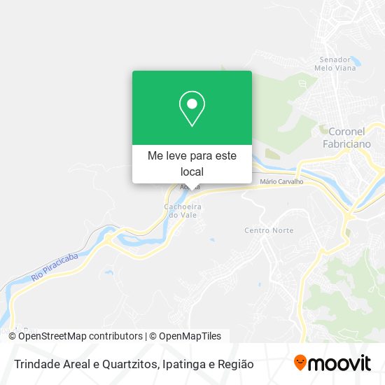 Trindade Areal e Quartzitos mapa