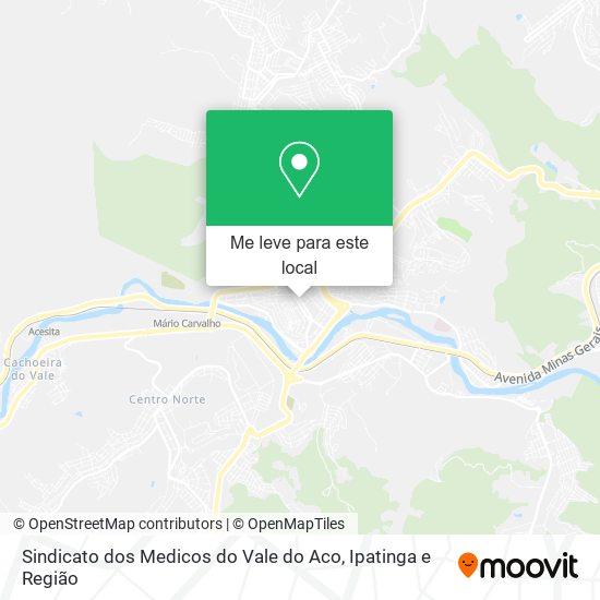 Sindicato dos Medicos do Vale do Aco mapa