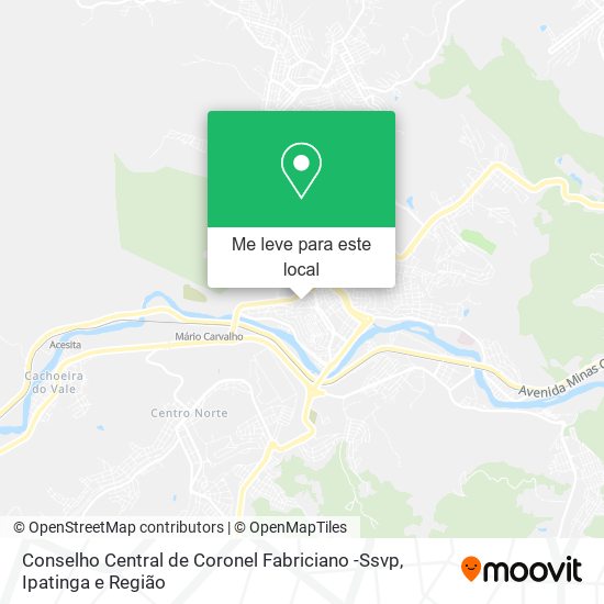 Conselho Central de Coronel Fabriciano -Ssvp mapa