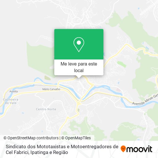 Sindicato dos Mototaxistas e Motoentregadores de Cel Fabrici mapa