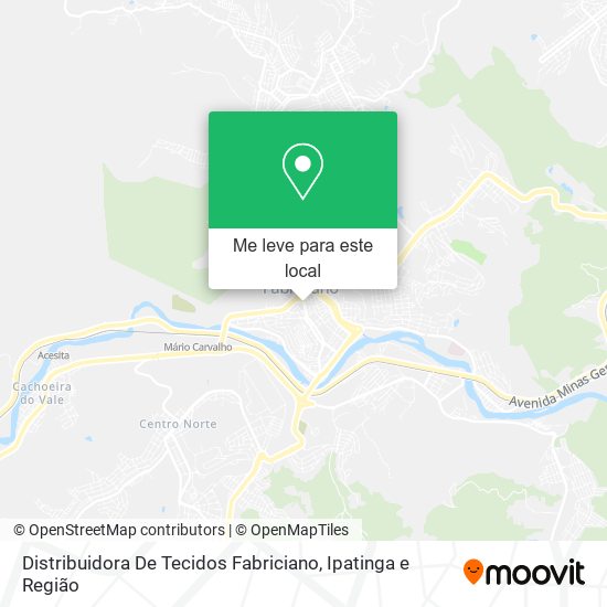 Distribuidora De Tecidos Fabriciano mapa