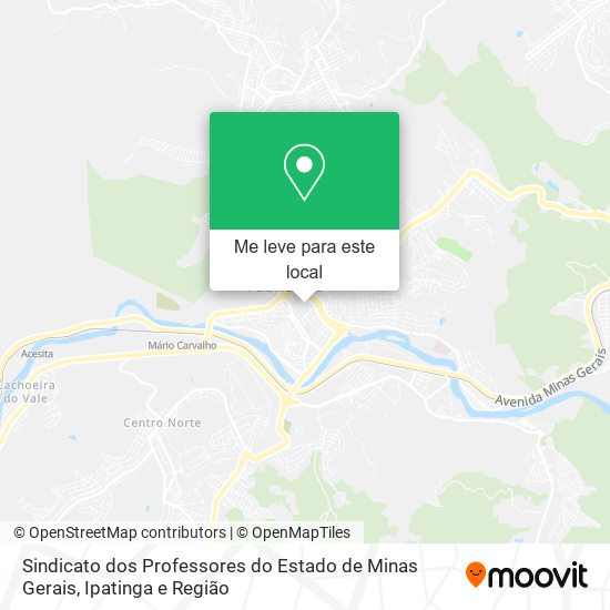 Sindicato dos Professores do Estado de Minas Gerais mapa