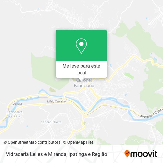 Vidracaria Lelles e Miranda mapa