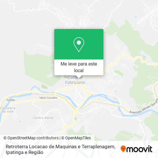 Retroterra Locacao de Maquinas e Terraplenagem mapa