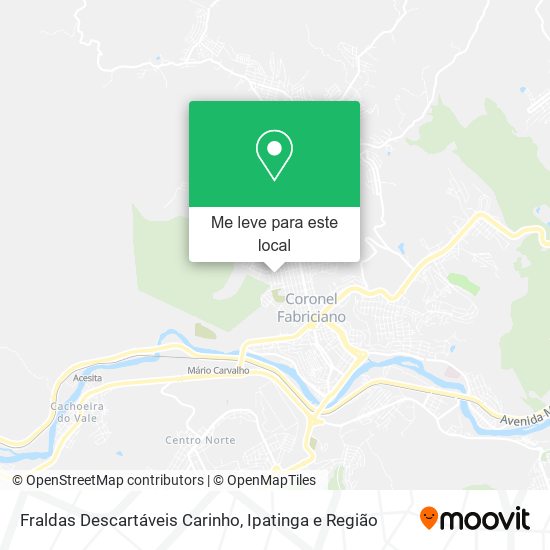 Fraldas Descartáveis Carinho mapa