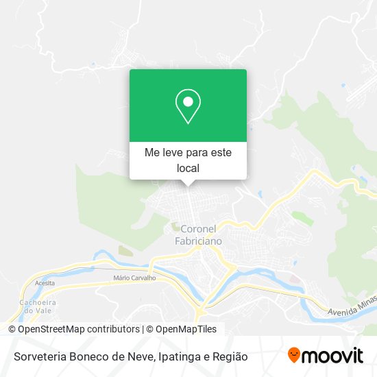 Sorveteria Boneco de Neve mapa