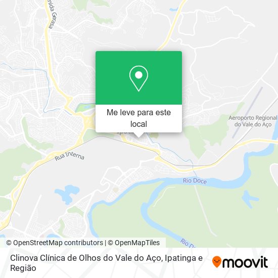 Clinova Clínica de Olhos do Vale do Aço mapa