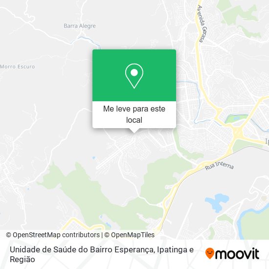 Unidade de Saúde do Bairro Esperança mapa