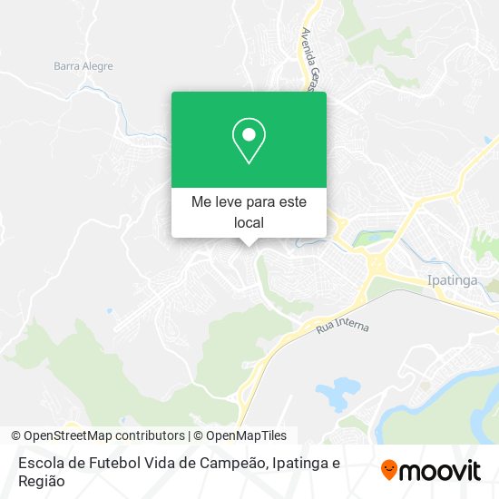 Escola de Futebol Vida de Campeão mapa