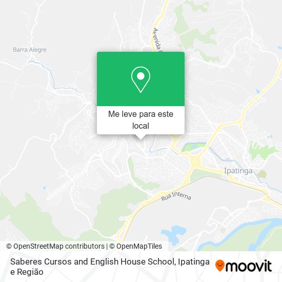 Saberes Cursos and English House School mapa