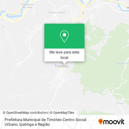 Prefeitura Municipal de Timóteo Centro Social Urbano mapa