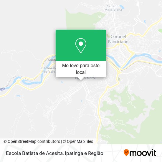 Escola Batista de Acesita mapa