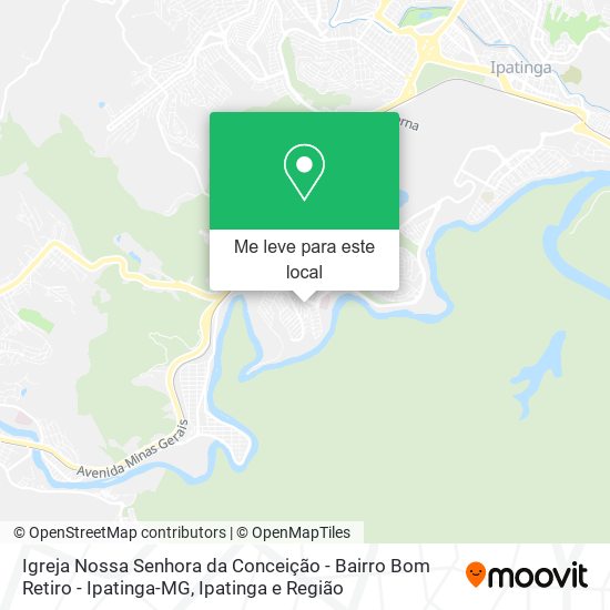 Igreja Nossa Senhora da Conceição - Bairro Bom Retiro - Ipatinga-MG mapa