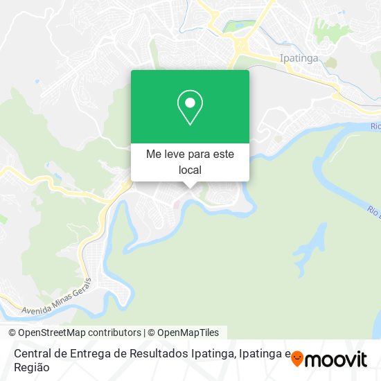 Central de Entrega de Resultados Ipatinga mapa