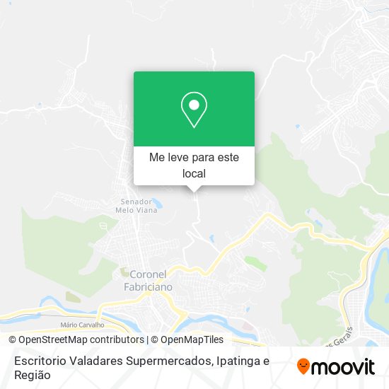 Escritorio Valadares Supermercados mapa