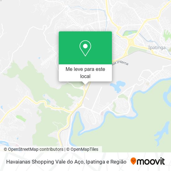 Havaianas Shopping Vale do Aço mapa