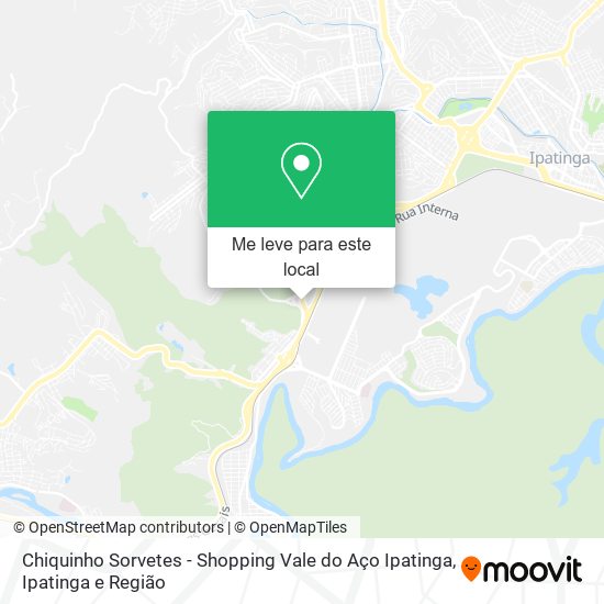 Chiquinho Sorvetes - Shopping Vale do Aço Ipatinga mapa