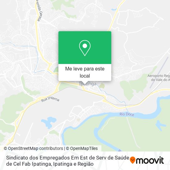 Sindicato dos Empregados Em Est de Serv de Saúde de Cel Fab Ipatinga mapa