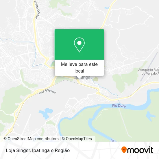 Loja Singer mapa