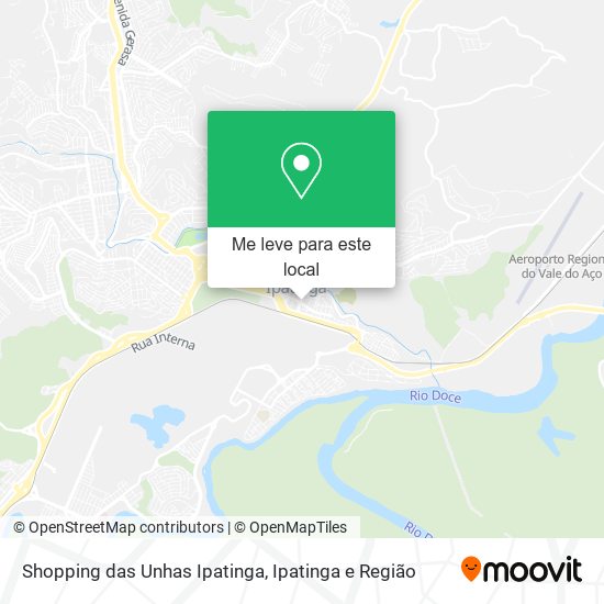 Shopping das Unhas Ipatinga mapa