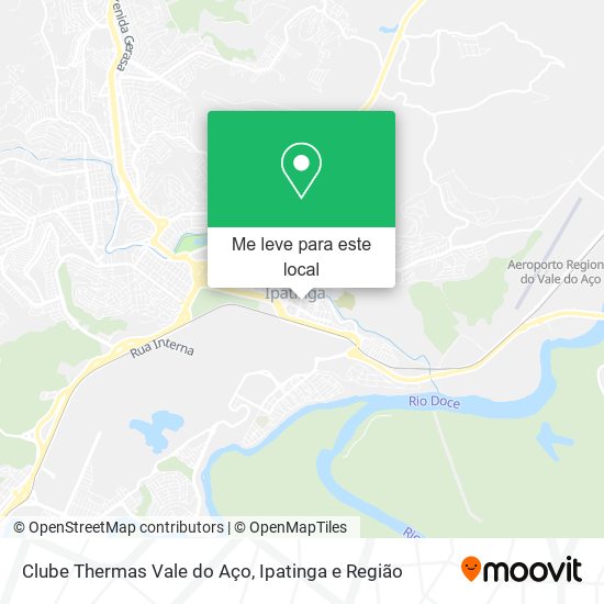 Clube Thermas Vale do Aço mapa