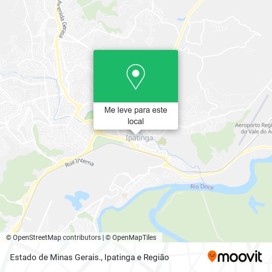 Estado de Minas Gerais. mapa