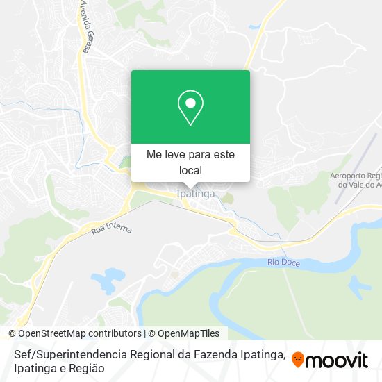 Sef / Superintendencia Regional da Fazenda Ipatinga mapa