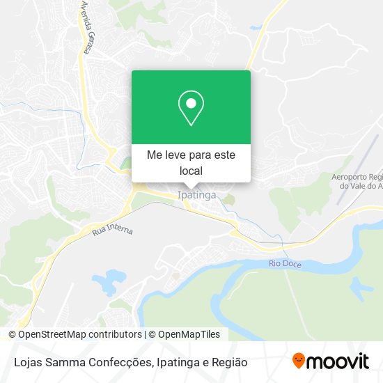 Lojas Samma Confecções mapa