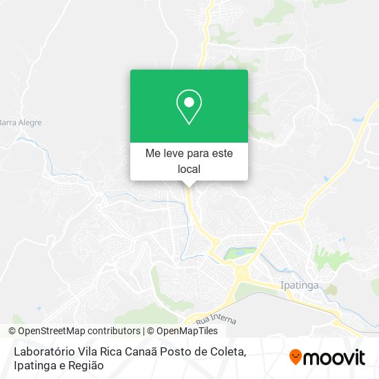 Laboratório Vila Rica Canaã Posto de Coleta mapa