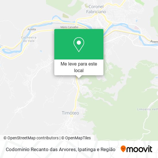 Codominio Recanto das Arvores mapa