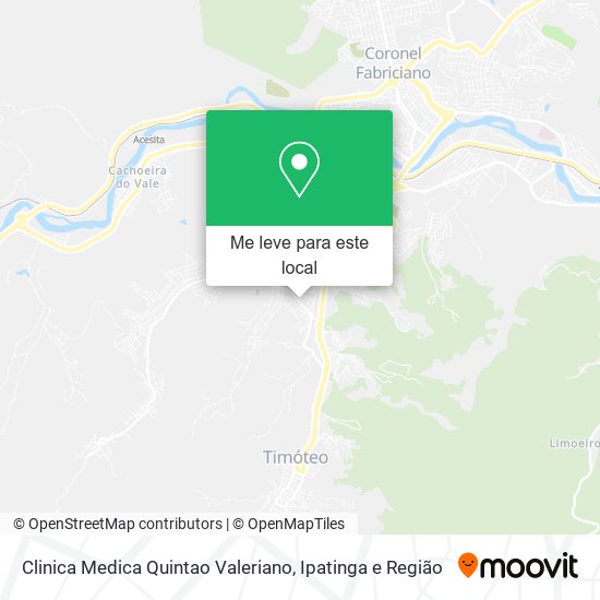 Clinica Medica Quintao Valeriano mapa