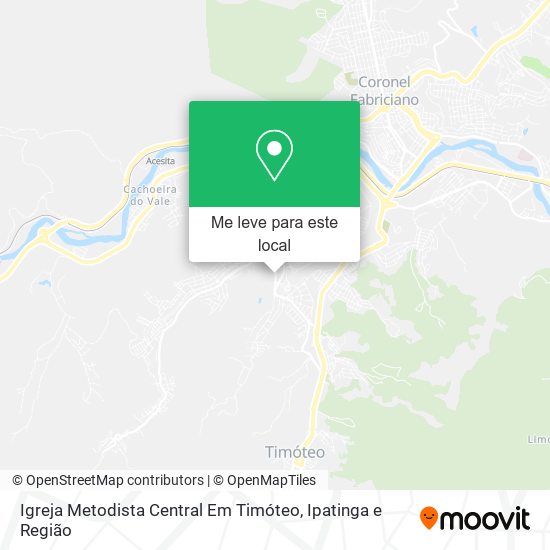 Igreja Metodista Central Em Timóteo mapa