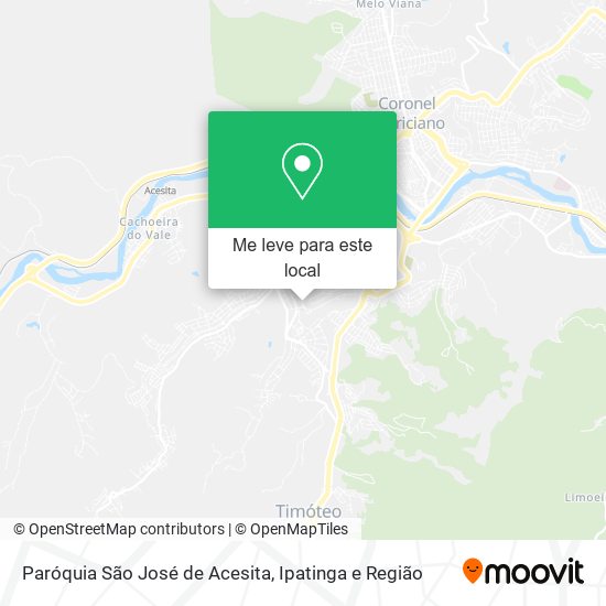 Paróquia São José de Acesita mapa