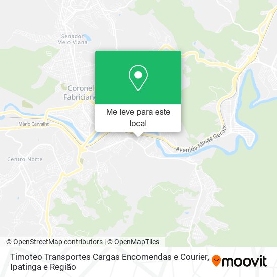 Timoteo Transportes Cargas Encomendas e Courier mapa
