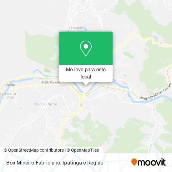 Box Mineiro Fabriciano mapa