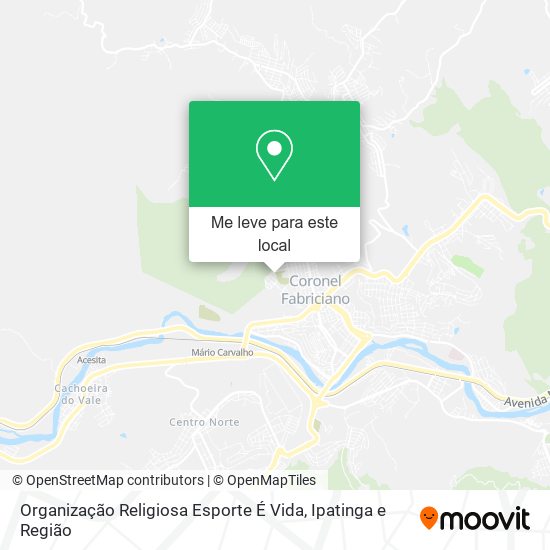 Organização Religiosa Esporte É Vida mapa