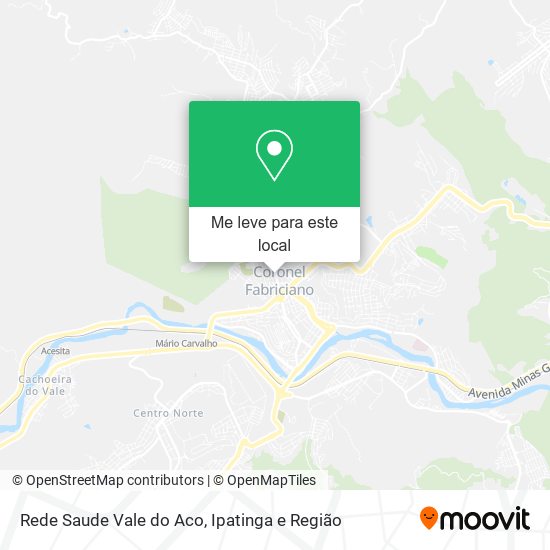 Rede Saude Vale do Aco mapa