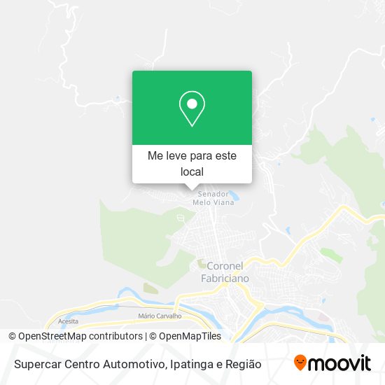 Supercar Centro Automotivo mapa