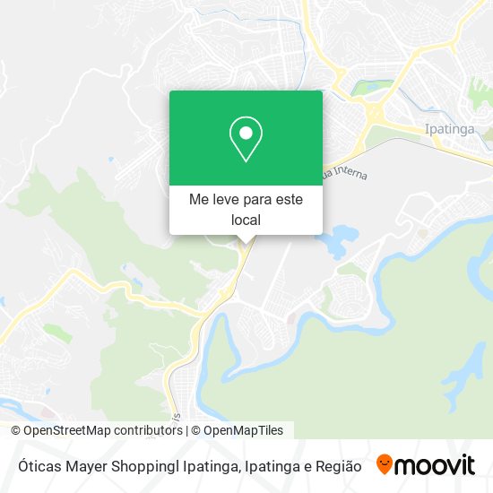 Óticas Mayer Shoppingl Ipatinga mapa