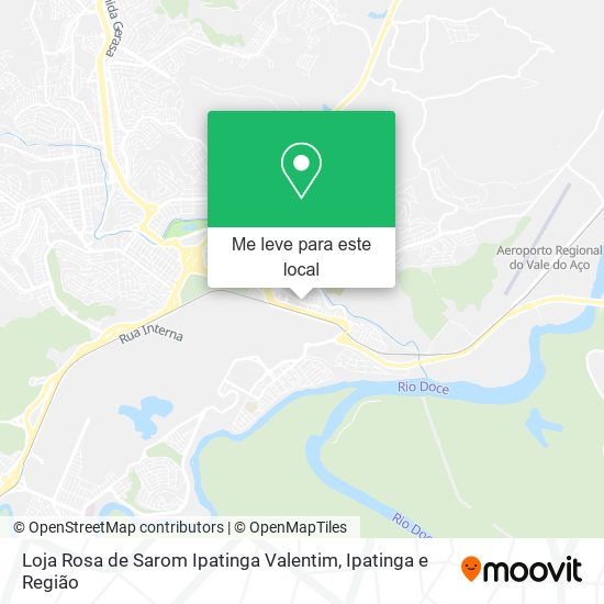 Loja Rosa de Sarom Ipatinga Valentim mapa