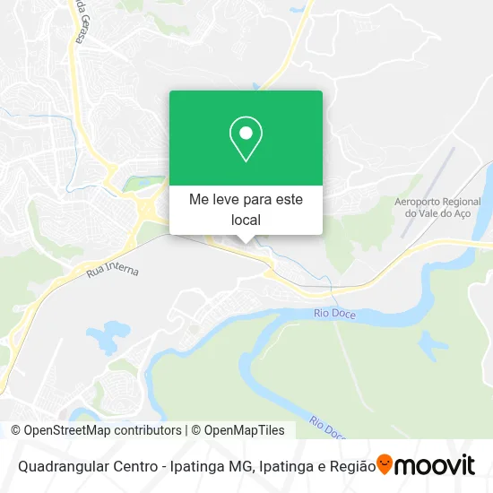 Quadrangular Centro - Ipatinga MG mapa