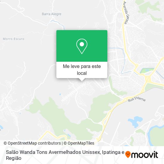 Salão Wanda Tons Avermelhados Unissex mapa