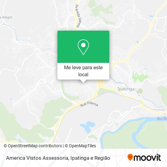 America Vistos Assessoria mapa