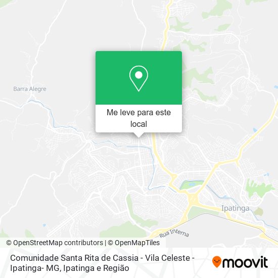 Comunidade Santa Rita de Cassia - Vila Celeste - Ipatinga- MG mapa