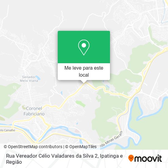 Rua Vereador Célio Valadares da Silva 2 mapa