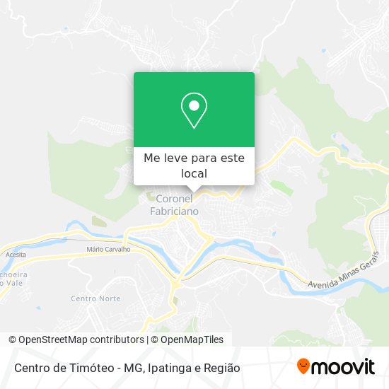 Centro de Timóteo - MG mapa