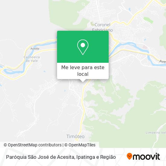 Paróquia São José de Acesita mapa